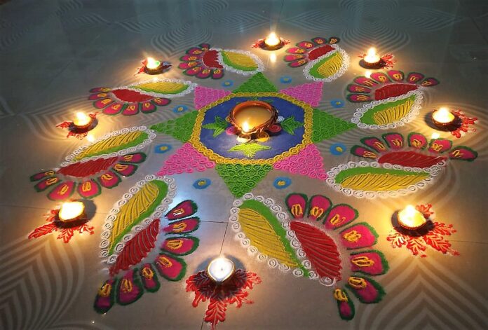 Rangoli-taaiđâ Diwali ääigi